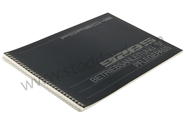 WKD470010 - USER AND TECHNICAL MANUAL FOR YOUR VEHICLE IN GERMAN 928 S 1981 for Porsche 