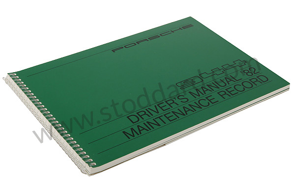 WKD470820 - USER AND TECHNICAL MANUAL FOR YOUR VEHICLE IN ENGLISH 944 1982 for Porsche 