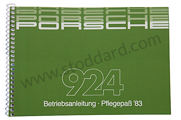 WKD471510 - USER AND TECHNICAL MANUAL FOR YOUR VEHICLE IN GERMAN 924 1983 for Porsche 