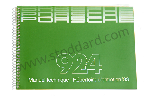 WKD471530 - USER AND TECHNICAL MANUAL FOR YOUR VEHICLE IN FRENCH 924 1983 for Porsche 