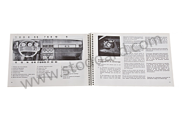 WKD471530 - USER AND TECHNICAL MANUAL FOR YOUR VEHICLE IN FRENCH 924 1983 for Porsche 
