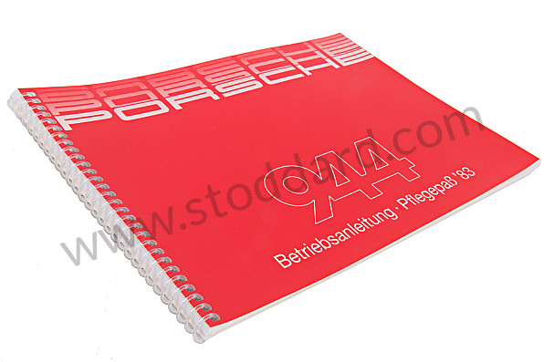 WKD471610 - USER AND TECHNICAL MANUAL FOR YOUR VEHICLE IN GERMAN 944 1983 for Porsche 