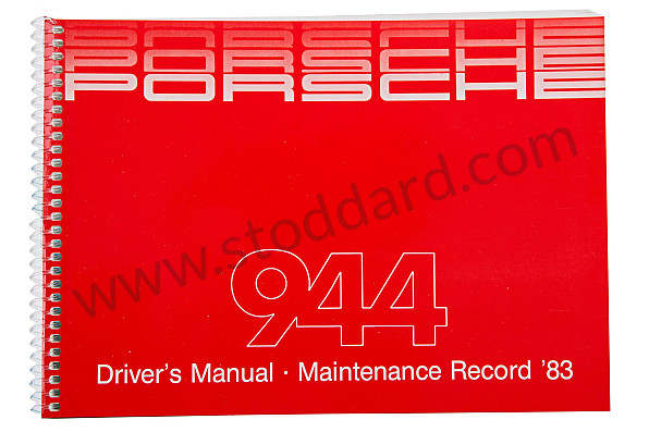 WKD471620 - USER AND TECHNICAL MANUAL FOR YOUR VEHICLE IN ENGLISH 944 1983 for Porsche 