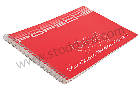 WKD471620 - USER AND TECHNICAL MANUAL FOR YOUR VEHICLE IN ENGLISH 944 1983 for Porsche 