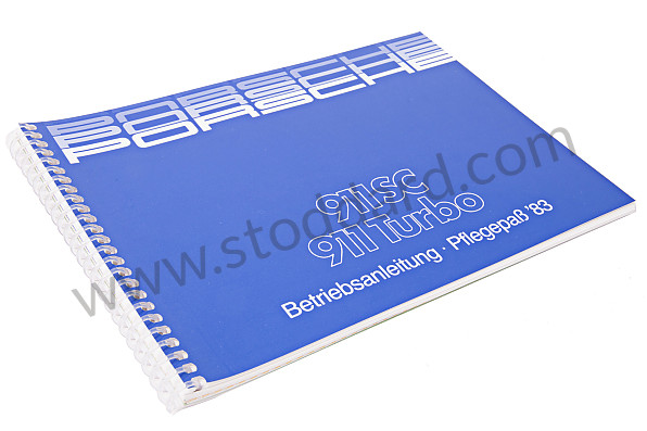 WKD471710 - USER AND TECHNICAL MANUAL FOR YOUR VEHICLE IN GERMAN 911  1983 for Porsche 