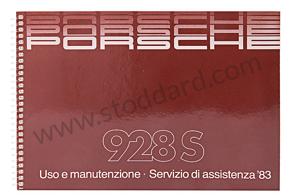 WKD471840 - USER AND TECHNICAL MANUAL FOR YOUR VEHICLE IN ITALIAN 928 1983 for Porsche 