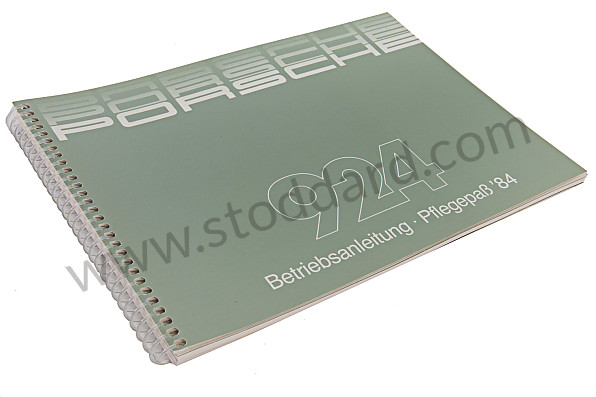 WKD472110 - USER AND TECHNICAL MANUAL FOR YOUR VEHICLE IN GERMAN 924 1984 for Porsche 