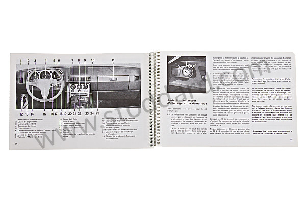 WKD472130 - USER AND TECHNICAL MANUAL FOR YOUR VEHICLE IN FRENCH 924 1984 for Porsche 