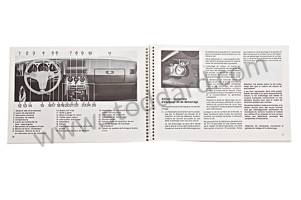 WKD472230 - USER AND TECHNICAL MANUAL FOR YOUR VEHICLE IN FRENCH 944 1984 for Porsche 