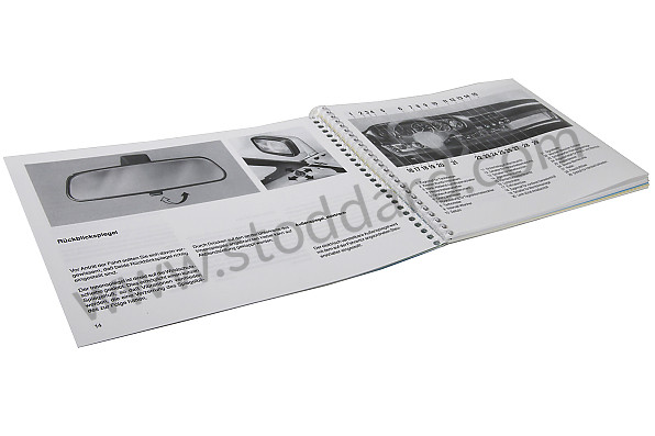 WKD472310 - USER AND TECHNICAL MANUAL FOR YOUR VEHICLE IN GERMAN 911 3.2 / TURBO 1984 for Porsche 