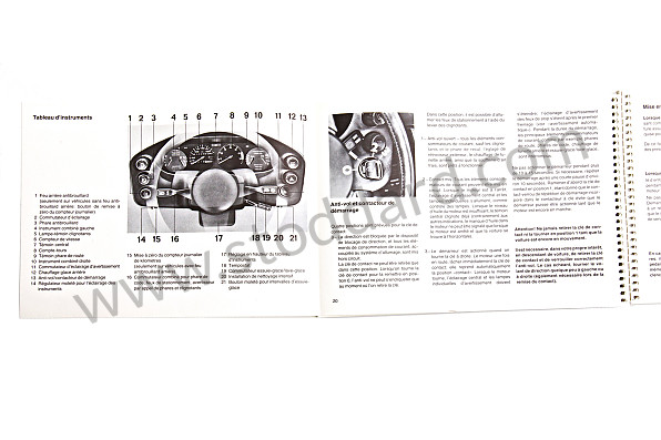 WKD472630 - USER AND TECHNICAL MANUAL FOR YOUR VEHICLE IN FRENCH 928 S 1984 for Porsche 