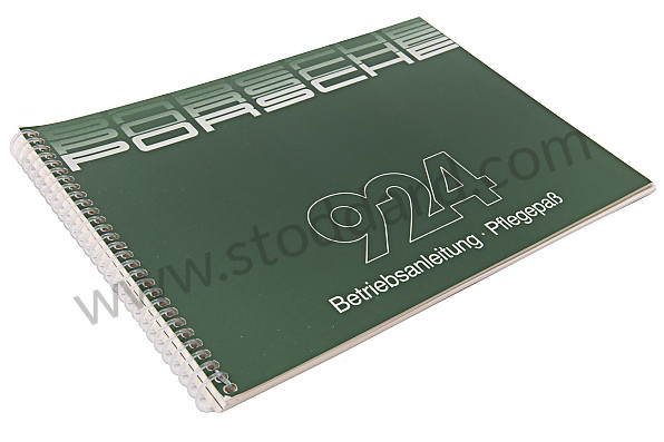 WKD472910 - USER AND TECHNICAL MANUAL FOR YOUR VEHICLE IN GERMAN 924 1985 for Porsche 