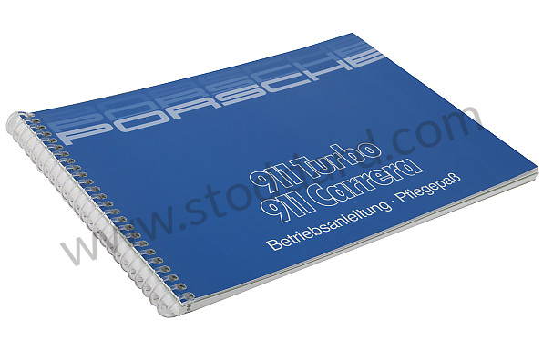 WKD473210 - USER AND TECHNICAL MANUAL FOR YOUR VEHICLE IN GERMAN 911 3.2 / TURBO 1985 for Porsche 