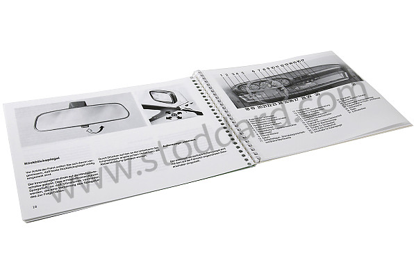 WKD473210 - USER AND TECHNICAL MANUAL FOR YOUR VEHICLE IN GERMAN 911 3.2 / TURBO 1985 for Porsche 