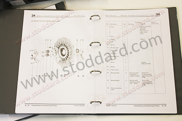 WKD482020 - Factory Workshop Manual For 911 Carrera 1984-1989. Volumes 1-5 for Porsche 