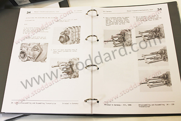 WKD482020 - Factory Workshop Manual For 911 Carrera 1984-1989. Volumes 1-5 for Porsche 