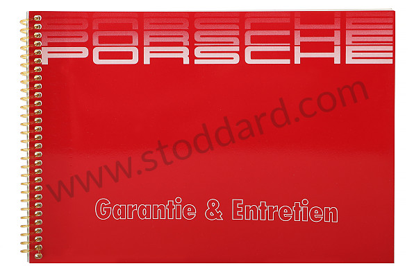 WKD90003086 - SERVICING AND GUARANTEE BOOKLET IN FRENCH  1986 for Porsche 