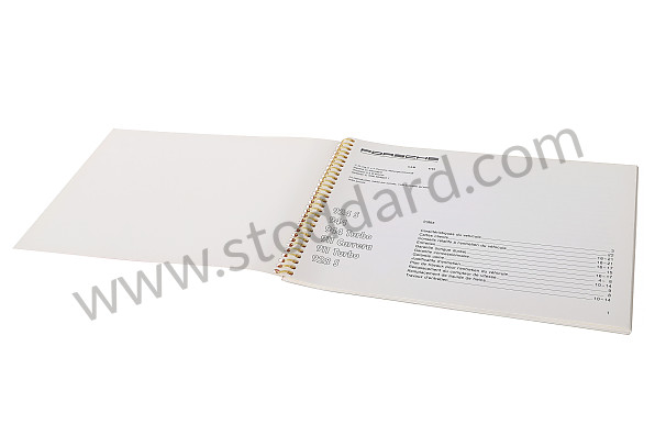 WKD90003086 - SERVICING AND GUARANTEE BOOKLET IN FRENCH  1986 for Porsche 