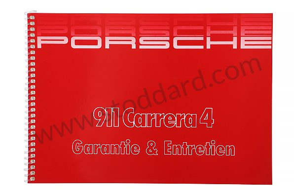 WKD90013089 - SERVICING AND GUARANTEE BOOKLET IN FRENCH CARRERA 4 1989 for Porsche 