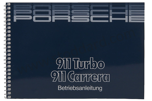 WKD91101086 - USER AND TECHNICAL MANUAL FOR YOUR VEHICLE IN GERMAN 911 CARRERA 911 TURBO 1986 for Porsche 