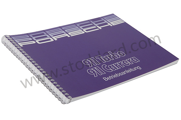 WKD91101088 - USER AND TECHNICAL MANUAL FOR YOUR VEHICLE IN GERMAN 911 CARRERA 911 TURBO 1988 for Porsche 