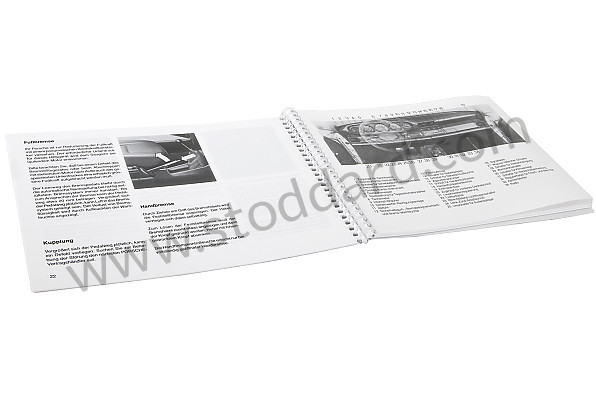 WKD91101088 - USER AND TECHNICAL MANUAL FOR YOUR VEHICLE IN GERMAN 911 CARRERA 911 TURBO 1988 for Porsche 