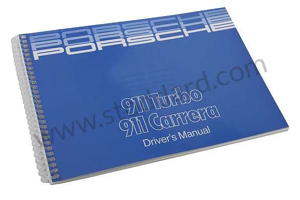 WKD91102087 - USER AND TECHNICAL MANUAL FOR YOUR VEHICLE IN ENGLISH 911 CARRERA 911 TURBO 1987 for Porsche 