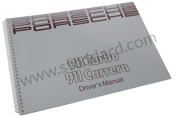 WKD91102089 - USER AND TECHNICAL MANUAL FOR YOUR VEHICLE IN ENGLISH 911 CARRERA 911 TURBO 1989 for Porsche 