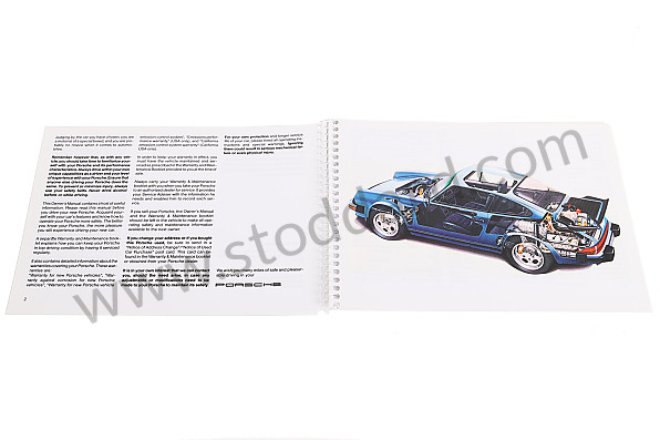 WKD91102187 - Driver's Owners Manual For 1987 911 for Porsche 