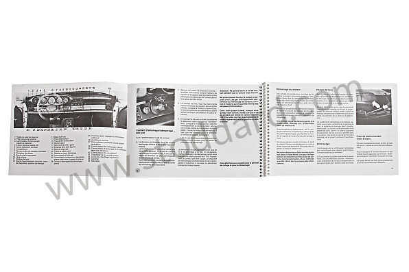 WKD91103087 - USER AND TECHNICAL MANUAL FOR YOUR VEHICLE IN FRENCH 911 CARRERA 911 TURBO 1987 for Porsche 
