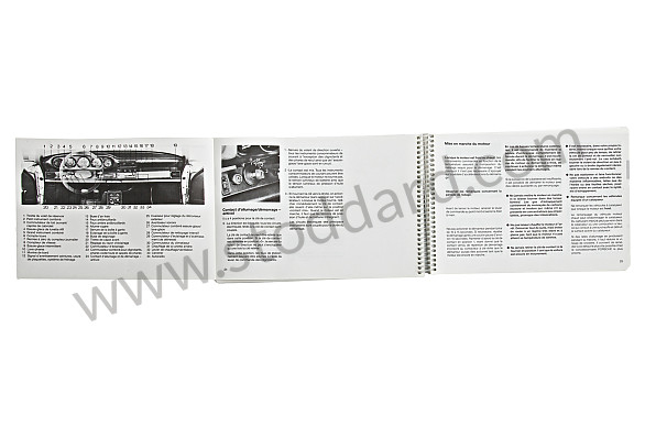 WKD91103089 - USER AND TECHNICAL MANUAL FOR YOUR VEHICLE IN FRENCH 911 CARRERA 911 TURBO 1989 for Porsche 
