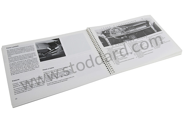 WKD91104089 - USER AND TECHNICAL MANUAL FOR YOUR VEHICLE IN ITALIAN 911 CARRERA 911 TURBO 1989 for Porsche 