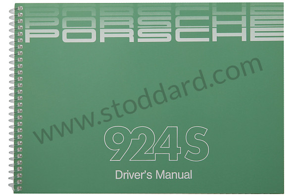WKD92402086 - USER AND TECHNICAL MANUAL FOR YOUR VEHICLE IN ENGLISH 924 S 1986 for Porsche 