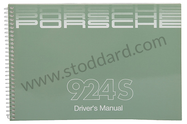 WKD92402087 - USER AND TECHNICAL MANUAL FOR YOUR VEHICLE IN ENGLISH 924 S 1987 for Porsche 