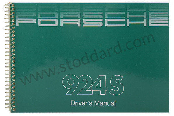 WKD92402088 - USER AND TECHNICAL MANUAL FOR YOUR VEHICLE IN ENGLISH 924 S 1988 for Porsche 