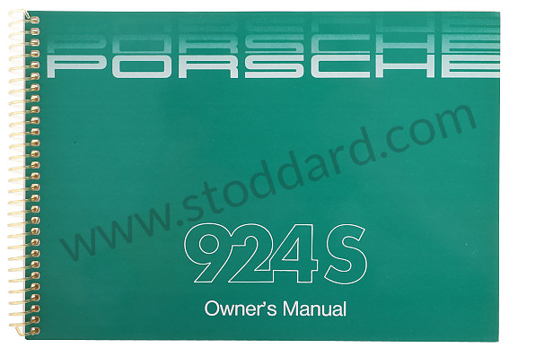 WKD92402188 - USER AND TECHNICAL MANUAL FOR YOUR VEHICLE IN ENGLISH 924 S 1988 for Porsche 