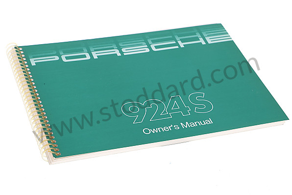 WKD92402188 - USER AND TECHNICAL MANUAL FOR YOUR VEHICLE IN ENGLISH 924 S 1988 for Porsche 