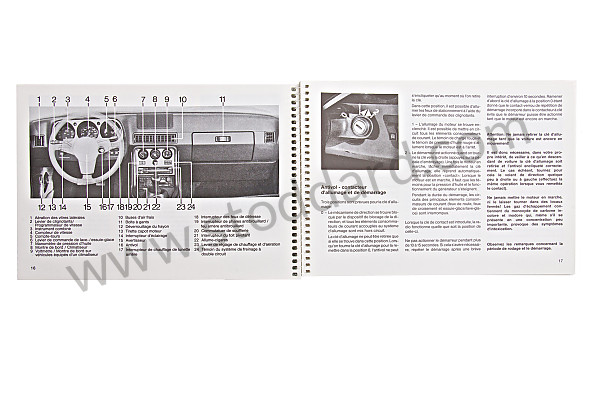 WKD92403087 - USER AND TECHNICAL MANUAL FOR YOUR VEHICLE IN FRENCH 924 S 1987 for Porsche 