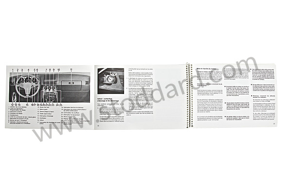 WKD92403088 - USER AND TECHNICAL MANUAL FOR YOUR VEHICLE IN FRENCH 924 S 1988 for Porsche 