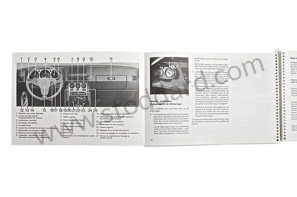 WKD92403088 - USER AND TECHNICAL MANUAL FOR YOUR VEHICLE IN FRENCH 924 S 1988 for Porsche 