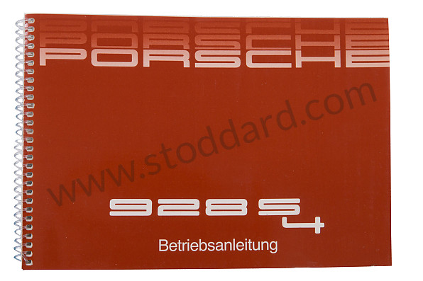 WKD92801087 - USER AND TECHNICAL MANUAL FOR YOUR VEHICLE IN GERMAN 928 S 1987 for Porsche 