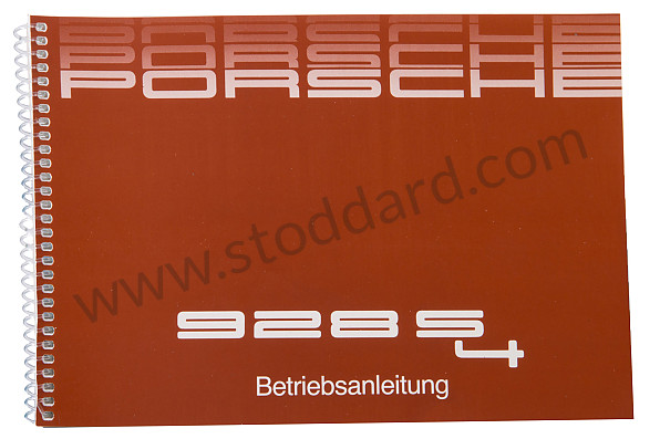 WKD92801088 - USER AND TECHNICAL MANUAL FOR YOUR VEHICLE IN GERMAN 928 S4 1988 for Porsche 