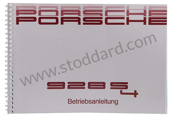 WKD92801089 - USER AND TECHNICAL MANUAL FOR YOUR VEHICLE IN GERMAN 928 S4 1989 for Porsche 