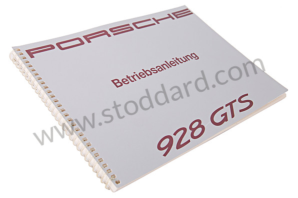 WKD92801092 - USER AND TECHNICAL MANUAL FOR YOUR VEHICLE IN GERMAN 928 1992 for Porsche 