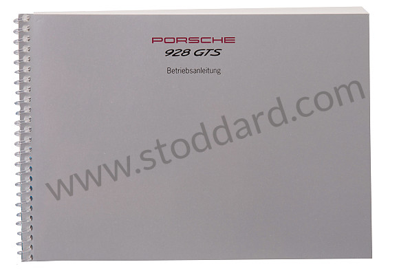 WKD92801093 - USER AND TECHNICAL MANUAL FOR YOUR VEHICLE IN GERMAN 928 GTS 1993 for Porsche 