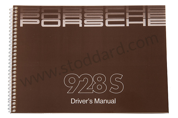 WKD92802086 - USER AND TECHNICAL MANUAL FOR YOUR VEHICLE IN ENGLISH 928 S 1986 for Porsche 
