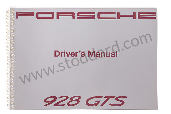 WKD92802092 - USER AND TECHNICAL MANUAL FOR YOUR VEHICLE IN ENGLISH 928 1992 for Porsche 