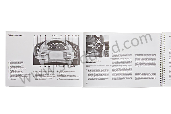 WKD92803088 - USER AND TECHNICAL MANUAL FOR YOUR VEHICLE IN FRENCH 928 S4 1988 for Porsche 