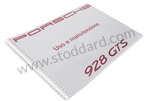 WKD92804092 - USER AND TECHNICAL MANUAL FOR YOUR VEHICLE IN ITALIAN 928 1992 for Porsche 