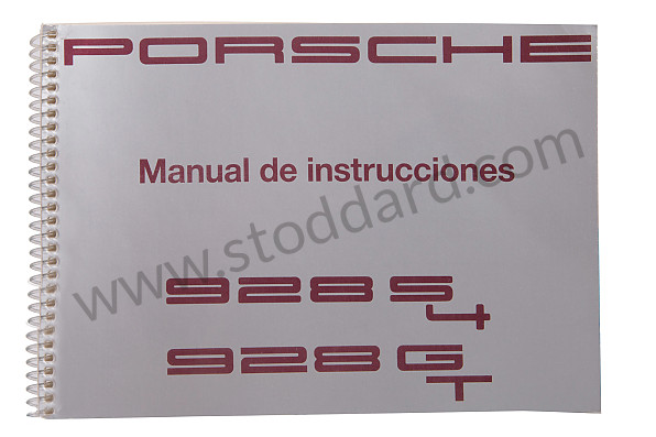 WKD92805091 - USER AND TECHNICAL MANUAL FOR YOUR VEHICLE IN SPANISH 928 1991 for Porsche 